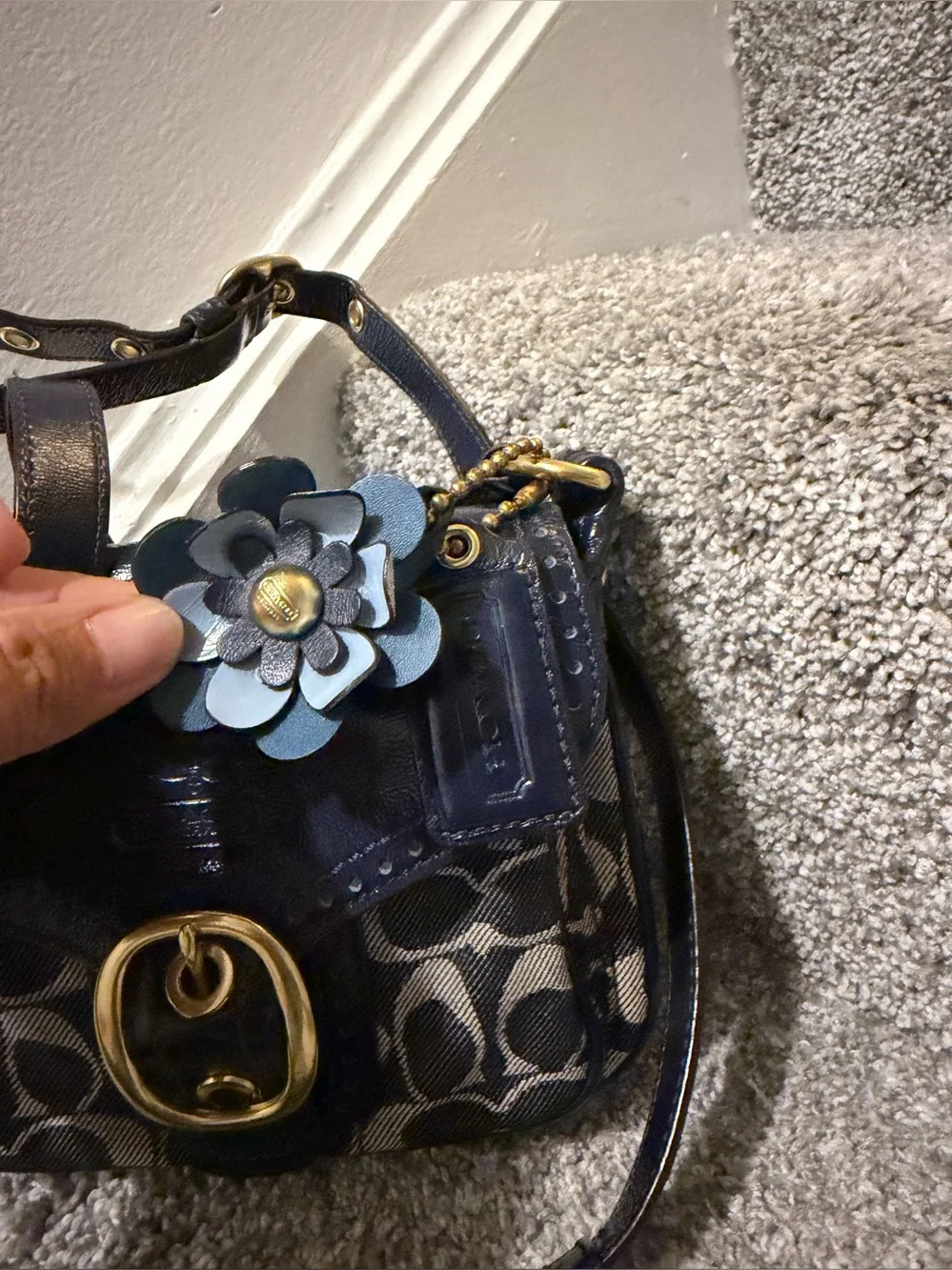 Vintage Coach Bleecker Signature Denim Jessie Swing Bag